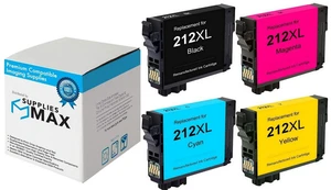 SuppliesMAX Remanufactured Replacement for Expression Home XP-4100/XP-4105/WorkForce WF-2830/WF-2850 High Yield Inkjet Combo Pack (BK/C/M/Y) (NO. 212XL) (T212XL-BCS) SuppliesMAX Remanufactured Replacement for Expression Home XP-4100/XP-4105/WorkForce WF-2830/WF-2850 High Yield Inkjet Combo Pack (BK/C/M/Y) (NO. 212XL) (T212XL-BCS)
