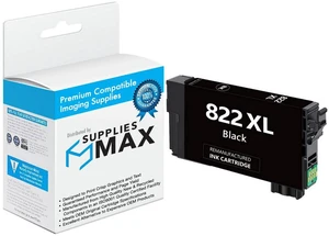 SuppliesMAX Remanufactured Replacement for WorkForce Pro WF-3820/WF-3823/WF-4820/WF-4830/WF-4833/WF-4834 Black High Yield Inkjet (1100 Page Yield) (NO. 822XL) (T822XL120-S) SuppliesMAX Remanufactured Replacement for WorkForce Pro WF-3820/WF-3823/WF-4820/WF-4830/WF-4833/WF-4834 Black High Yield Inkjet (1100 Page Yield) (NO. 822XL) (T822XL120-S)