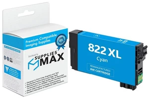 SuppliesMAX Remanufactured Replacement for WorkForce Pro WF-3820/WF-3823/WF-4820/WF-4830/WF-4833/WF-4834 Cyan High Yield Inkjet (1100 Page Yield) (NO. 822XL) (T822XL220-S) SuppliesMAX Remanufactured Replacement for WorkForce Pro WF-3820/WF-3823/WF-4820/WF-4830/WF-4833/WF-4834 Cyan High Yield Inkjet (1100 Page Yield) (NO. 822XL) (T822XL220-S)