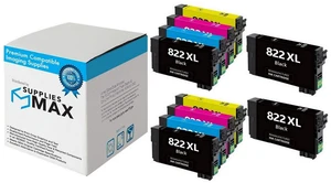SuppliesMAX Remanufactured Replacement for WorkForce Pro WF-3820/WF-3823/WF-4820/WF-4830/WF-4833/WF-4834 High Yield Inkjet Combo Pack (4-BK/2-C/M/Y) (NO. 822XL) (T822XL-S-4B2CS) SuppliesMAX Remanufactured Replacement for WorkForce Pro WF-3820/WF-3823/WF-4820/WF-4830/WF-4833/WF-4834 High Yield Inkjet Combo Pack (4-BK/2-C/M/Y) (NO. 822XL) (T822XL-S-4B2CS)