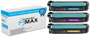 SuppliesMAX Compatible Replacement for HP Color Laser Jet Enterprise M554dn/M555dn/M555x/Flow MFP-M578dn/MFP-M578f Toner Cartridge Combo Pack (C/M/Y) (NO. 212X) (W2120XM) SuppliesMAX Compatible Replacement for HP Color Laser Jet Enterprise M554dn/M555dn/M555x/Flow MFP-M578dn/MFP-M578f Toner Cartridge Combo Pack (C/M/Y) (NO. 212X) (W2120XM)