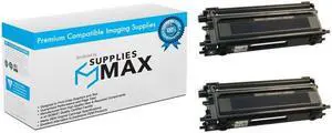SuppliesMAX Compatible Replacement for Brother DCP-9040/DCP-9045/HL-4040/HL-4070/MFC-9440/MFC-9840 Black Toner Cartridge (2/PK-5000 Page Yield) (TN-115BK_2PK) SuppliesMAX Compatible Replacement for Brother DCP-9040/DCP-9045/HL-4040/HL-4070/MFC-9440/MFC-9840 Black Toner Cartridge (2/PK-5000 Page Yield) (TN-115BK_2PK)