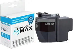 SuppliesMAX Compatible Replacement for Brother MFC-J5330DW/MFC-J5335DW/MFC-J5730DW/MFC-J6530DW/MFC-J6830DW Black Super High Yield Inkjet (3000 Page Yield) (LC-3019BK) SuppliesMAX Compatible Replacement for Brother MFC-J5330DW/MFC-J5335DW/MFC-J5730DW/MFC-J6530DW/MFC-J6830DW Black Super High Yield Inkjet (3000 Page Yield) (LC-3019BK)