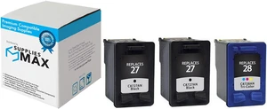 SuppliesMAX Remanufactured Replacement for HP DeskJet 3320/3420/3520/3620/3650/3740/OfficeJet 4315/5600/PSC-1310 Inkjet Combo Pack (2-Black/1-Color) (NO. 27/NO. 28) (C9343BN) SuppliesMAX Remanufactured Replacement for HP DeskJet 3320/3420/3520/3620/3650/3740/OfficeJet 4315/5600/PSC-1310 Inkjet Combo Pack (2-Black/1-Color) (NO. 27/NO. 28) (C9343BN)