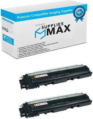 SuppliesMAX Compatible Replacement for Brother HL-3040CN/HL-3075DW/HL-8370/MFC-9010CN/MFC-9320C/MFC-9325CW Black Toner Cartridge (2/PK-2200 Page Yield) (TN-210BK_2PK) SuppliesMAX Compatible Replacement for Brother HL-3040CN/HL-3075DW/HL-8370/MFC-9010CN/MFC-9320C/MFC-9325CW Black Toner Cartridge (2/PK-2200 Page Yield) (TN-210BK_2PK)