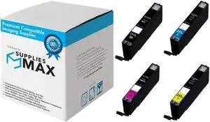 SuppliesMAX Compatible Replacement for Canon PIXMA iP-7220/iP-8720/MG-5420/MG-5520/MG-5620/MG-6620/MG-7120/MG-7520 High Yield Inkjet Combo Pack (BK/C/M/Y) (CLI-251XL) (6513B004) SuppliesMAX Compatible Replacement for Canon PIXMA iP-7220/iP-8720/MG-5420/MG-5520/MG-5620/MG-6620/MG-7120/MG-7520 High Yield Inkjet Combo Pack (BK/C/M/Y) (CLI-251XL) (6513B004)