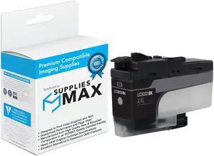 SuppliesMAX Compatible Replacement for Brother DCP-J1100DW/MFC-J805DW/MFC-J815DW/MFC-J995DW/MFC-J1300DW Black Super High Yield Inkjet (3000 Page Yield) (LC-3033BK) SuppliesMAX Compatible Replacement for Brother DCP-J1100DW/MFC-J805DW/MFC-J815DW/MFC-J995DW/MFC-J1300DW Black Super High Yield Inkjet (3000 Page Yield) (LC-3033BK)