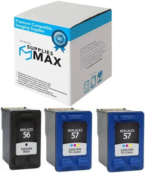 Remanufactured HP DeskJet 450/5000/9600/PS-7000/OfficeJet 4000/5000/6110/PSC-1000/PSC-2000/FAX 1240 Series Inkjet Combo Pack (1-Black/2-Color) (NO. 56/NO. 57) (C8800BN) Remanufactured HP DeskJet 450/5000/9600/PS-7000/OfficeJet 4000/5000/6110/PSC-1000/PSC-2000/FAX 1240 Series Inkjet Combo Pack (1-Black/2-Color) (NO. 56/NO. 57) (C8800BN)