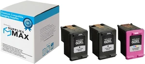 SuppliesMAX Remanufactured Replacement for HP DeskJet D2500/D2600/D5560/F4200/F4400/F4580/ENVY 100/110/120/PhotoSmart C4600/C4700/D110a Inkjet Combo Pack (2-Black/1-Color) (NO. 60XL) (SD518AN) SuppliesMAX Remanufactured Replacement for HP DeskJet D2500/D2600/D5560/F4200/F4400/F4580/ENVY 100/110/120/PhotoSmart C4600/C4700/D110a Inkjet Combo Pack (2-Black/1-Color) (NO. 60XL) (SD518AN)