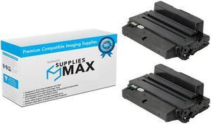 SuppliesMAX Compatible Replacement for Dell B2375DFW/B2375DNF Black High Yield Toner Cartridge (2/PK-10000 Page Yield) (593-BBBJ_2PK)