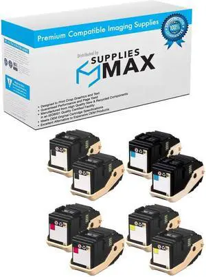 SuppliesMAX  Replacement for Phaser 7100/7100DN/7100N Toner Cartridge Combo Pack (2/PK-BK/C/M/Y) (106R02602B2CMY) SuppliesMAX  Replacement for Phaser 7100/7100DN/7100N Toner Cartridge Combo Pack (2/PK-BK/C/M/Y) (106R02602B2CMY)