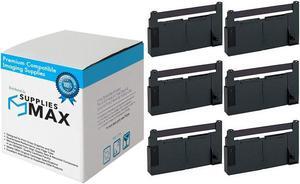 SuppliesMAX Compatible Replacement for M2630/M2640/M2645/M2660/M2665/M2667 Black P.O.S. Printer Ribbons (6/PK) (EPN011110)