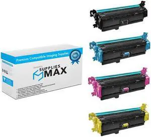 SuppliesMAX Compatible Replacement for HP Color Laser Jet Enterprise M552/M553/M577/E55040/E57540 High Yield Toner Cartridge Combo Pack (BK/C/M/Y) (NO. 508X) (CF36XMP) SuppliesMAX Compatible Replacement for HP Color Laser Jet Enterprise M552/M553/M577/E55040/E57540 High Yield Toner Cartridge Combo Pack (BK/C/M/Y) (NO. 508X) (CF36XMP)