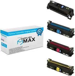 SuppliesMAX Compatible Replacement for HP Color Laser Jet 1500/1500L/1500Lxi/2500/2500L/2500Lse/2500N/2500tn Toner Cartridge Combo Pack (BK/C/M/Y) (NO. 121A) (C970MP) SuppliesMAX Compatible Replacement for HP Color Laser Jet 1500/1500L/1500Lxi/2500/2500L/2500Lse/2500N/2500tn Toner Cartridge Combo Pack (BK/C/M/Y) (NO. 121A) (C970MP)