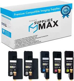 SuppliesMAX  Replacement for Phaser 6020/6022/WorkCentre 6025/6027 Toner Cartridge Combo Pack (2-BK/1-C/M/Y) (106R02762B1CMY)
