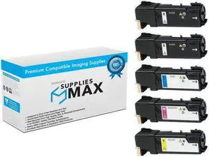 SuppliesMAX  Replacement for Phaser 6140/6140N Toner Cartridge Combo Pack (2-BK/1-C/M/Y) (106R01472B1CMY)