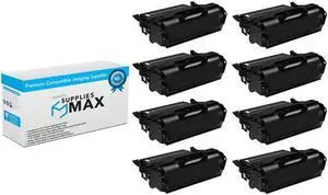 SuppliesMAX Compatible Replacement for Lexmark T650/T652/T654/T656/TS-654/TS-656 Series Jumbo High Yield Toner Cartridge (8/PK-40000 Page Yield) (T650H21AJ_8PK)