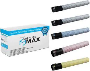 SuppliesMAX Compatible Replacement for Muratec MFX-C4590/MFX-C5590 Toner Cartridge Combo Pack (2-BK/1-C/M/Y) (TS-55902B1CMY)