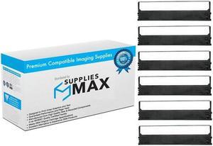 SuppliesMAX Compatible Replacement for CIGR1800 Black Printer Ribbons (6/PK) - Replacement to Citizen AH37901-0