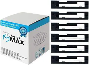 SuppliesMAX Compatible Replacement for Citizen CBM-910/CBM-920/MD-910/MD-911/iDP-3110/iDP-3111 Black P.O.S. Printer Ribbons (6/PK) (85295)