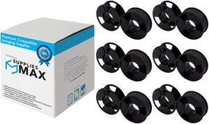 SuppliesMAX Compatible Replacement for Printronix P300/P600/P3020/P3040/P3240/P4005/P4205/P6040/P6080/P6240/P6280/P9012 Black Printer Ribbons (6/PK) (PRX011000)