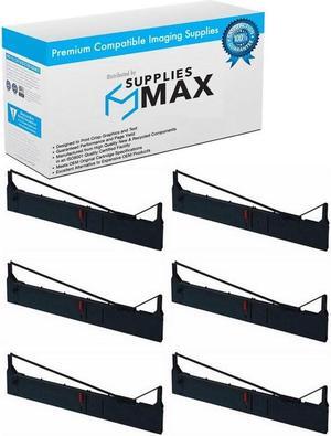 SuppliesMAX Compatible Replacement for DFX-5000/DFX-8000/DFX-8500 Black Printer Ribbons (6/PK) (85395)