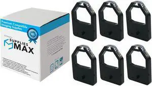 SuppliesMAX Compatible Replacement for Panasonic KX-P1624/KX-P1654/KX-P2624/KX-P3624 Black Printer Ribbons (6/PK) (PAC011010)
