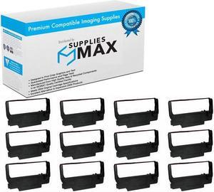 SuppliesMAX Compatible Replacement for M119/M270/TM-300/TM-U200/TM-U210/TM-U220/TM-U300/TM-U375 Purple/Red P.O.S. Printer Ribbons (12/PK) (EPN011350_12PK)