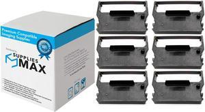 SuppliesMAX Compatible Replacement for 210V/220/240/M220/M240 Black P.O.S. Printer Ribbons (6/PK) (EPN011020)