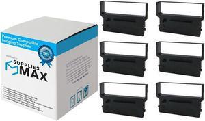 SuppliesMAX Compatible Replacement for CIGR0167 Black/Red P.O.S. Printer Ribbons (6/PK) - Replacement to Citizen IR-61B/R