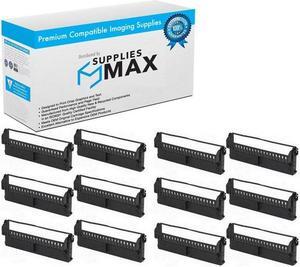 SuppliesMAX Compatible Replacement for Olivetti PR-4/PR-4DR/PR-4DT Thermal/PR-4RT/PR-4RTC/PR-4SL/PR-4SR Black Printer Ribbons (12/PK) (011010B_12PK)