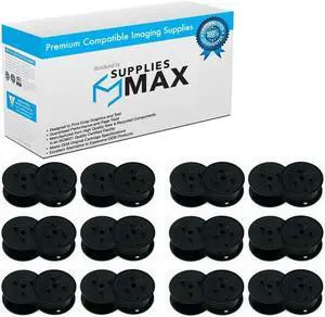 SuppliesMAX Compatible Replacement for Victor 600/800/850/1240/1280/1430/1460/1500/1560 Black P.O.S. Printer Ribbons (12/PK) (68045B_12PK)