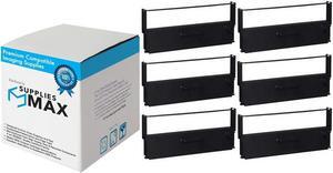 SuppliesMAX Compatible Replacement for M26/M31/TM-925/TM-930/TM-950/TM-H5000/TM-U590/TM-U925 Black P.O.S. Printer Ribbons (6/PK) (62265B)