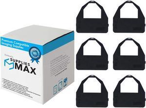 SuppliesMAX Compatible Replacement for Toshiba P351C Black Printer Ribbons (6/PK) (RC11)