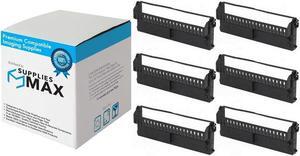 SuppliesMAX Compatible Replacement for Olivetti PR-4/PR-4DR/PR-4DT Thermal/PR-4RT/PR-4RTC/PR-4SL/PR-4SR Black Printer Ribbons (6/PK) (011010B)