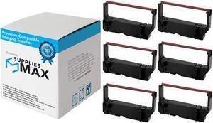 SuppliesMAX Compatible Replacement for Star-Micronics MP-200 Series/MP-235/MP-242/MP-292/MP-512/SP-200 Series/SP-212/SP-242/SP-500/SP-2000 Black/Red P.O.S. Printer Ribbons (6/PK) (30980113BR)