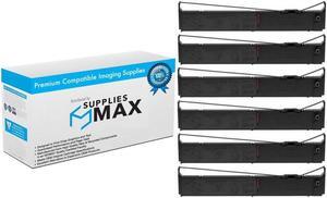 SuppliesMAX Compatible Replacement for CIGR8903 Black Printer Ribbons (6/PK) -Equivalent to S015384