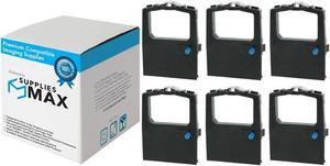 SuppliesMAX Compatible Replacement for CIGR60102 Black Printer Ribbons (6/PK) - Replacement to Okidata 52102001 / 52104001