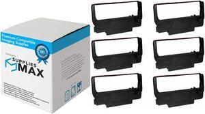 SuppliesMAX Compatible Replacement for M119/M270/TM-300/TM-U200/TM-U210/TM-U220/TM-U300/TM-U375 Purple/Red P.O.S. Printer Ribbons (6/PK) (EPN011360)