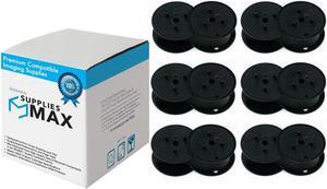 SuppliesMAX Compatible Replacement for Victor 600/800/850/1240/1280/1430/1460/1500/1560 Black P.O.S. Printer Ribbons (6/PK) (68015B)