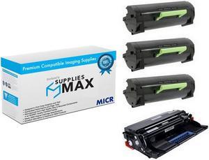 SuppliesMAX Compatible MICR Replacement for Dell B2360DN/B3460DN/B3465DN Drum/Jumbo Toner Value Combo Pack (1-Drum Unit/3-Toners) (MX11XHJ_3PKVB)