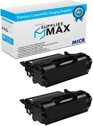 SuppliesMAX Compatible MICR Replacement for Dell 5210N/5310N High Yield Toner Cartridge (2/PK-21000 Page Yield) (241-2919_2PK)