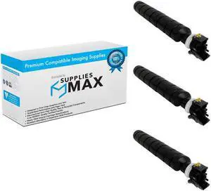 SuppliesMAX Compatible Replacement for Copystar CS-3552ci/3553ci/4052ci/4053ci Black Toner Cartridge (3/PK-25000 Page Yield) (TK-8529K) (1T02RM0US0_3PK)