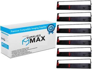 SuppliesMAX Compatible Replacement for CIGP1334 Black Printer Ribbons (6/PK) - Replacement to TallyGenicom 060097
