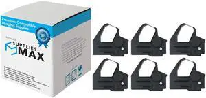 SuppliesMAX Compatible Replacement for NCR SPCM/SDM-6600 Black Printer Ribbons (6/PK) (484-0098230)