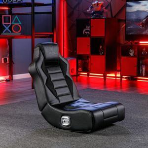 Flash 2.0 Wired Floor Rocker Gaming Chair, Black