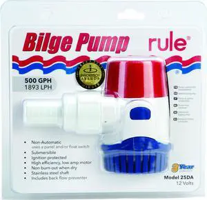 Rule 500 Gph Standard 12V Bilge Pump