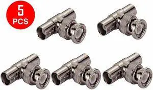 5 x BNC T Connector 1 Male to 2 BNC Female CCTV Camera Video Splitter Adapter