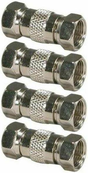 4x F type Male to Male Coupler Inline Coax Coaxial Cable Connector Screw Adapter