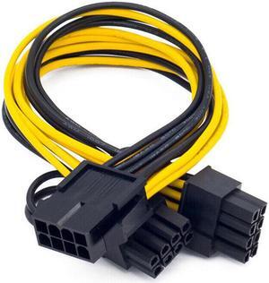 5 Pack EPS CPU 12V 8 Pin to Dual 8 6+2 Pin PCIE Adapter Power Supply Cable